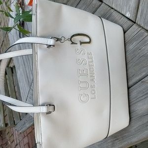 Guess Los Angeles women's white shoulder bag